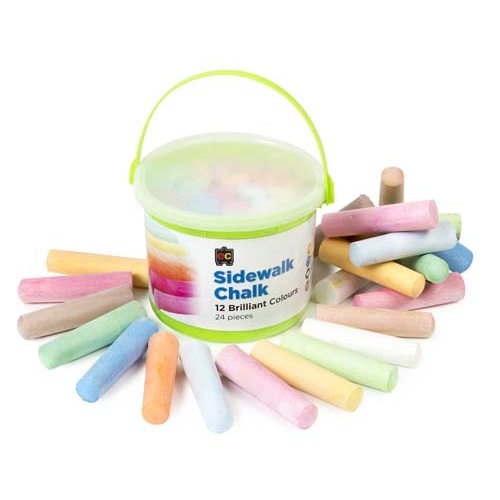 Jumbo Chalk-Sidewalk Bucket 24 Pieces
