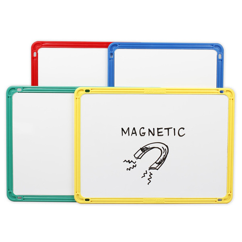 1x Magnetic Plastic Framed White Board