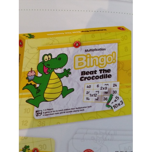 Beat the Crocodile Bingo - Multiplication 6+ by Learning Can be Fun