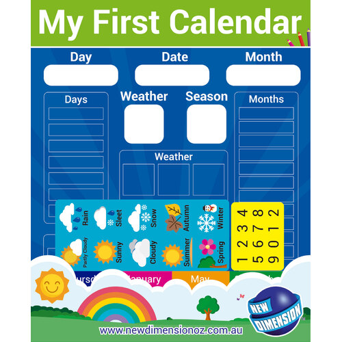 Magnetic My First Calendar and Weather Chart