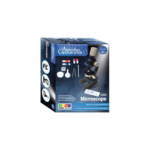 Kids Real Working 100x Microscope - Ages 6+  - by Australian Geographic