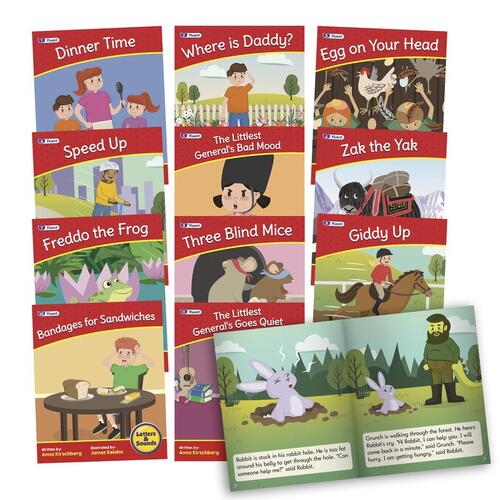 12 Decodable Readers Set 2 Phase 6 - Spelling -  Fiction Books - By Beanstalk Books
