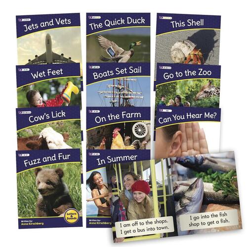 12 Decodable Readers Set 2 Phase 3 - Phonics - Non Fiction Books - By Beanstalk Books