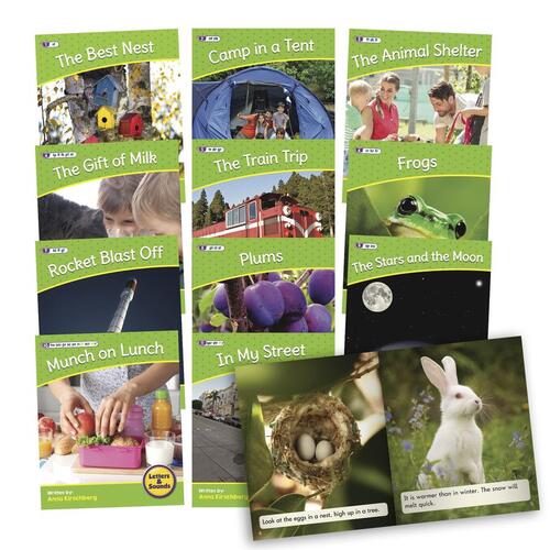12 Decodable Readers Set 2 Phase 4 - Blends- Non Fiction Books - By Beanstalk Books