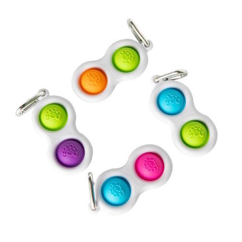 Simpl Dimpl  Popit Fidget Key Chain - Anti Stress - by Fat Brain Toy Co.