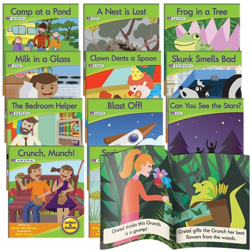 12 Decodable Readers - Set 1 - Phase 4 - Blend - FICTION Books - By Junior Learning