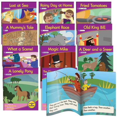 12 Decodable Readers - Set 1 - Phase 5 - Vowel Sounds FICTION - By Junior Learning