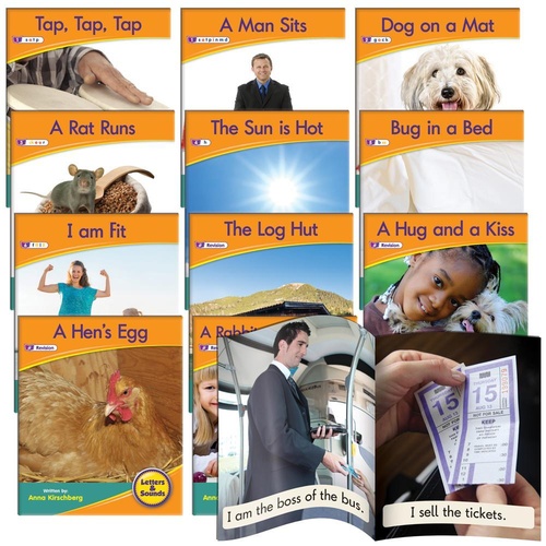 12 Decodable Readers - Set 1 - Phase 2 - Letter Sound NON-FICTION by Junior Learning