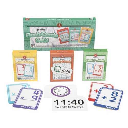 Maths Flash Cards Set of 3 - Learning Can be Fun