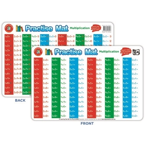 Practise Mat Write and Wipe - Multiplication