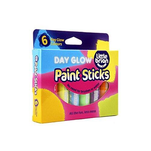 6 Pack of Mess Free Day Glow Paint Sticks by Little Brian
