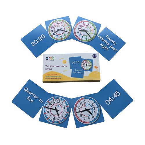 Easy Read Time Teacher Tell the Time Cards 8-11yrs