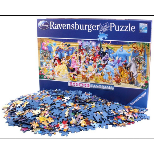 Genuine Ravensburger Disney Characters Panorama 1000 Jigsaw Puzzle