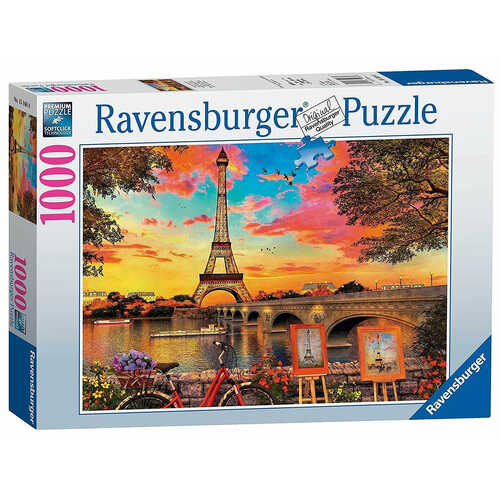 Ravensburger - The Banks of the Seine Puzzle 1000 Pieces - Paris - Eiffel Tower