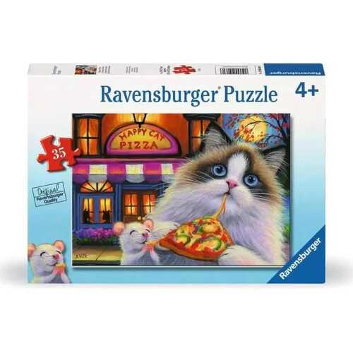 Ravensburger - Happy Cat Pizza Puzzle 35 Pieces
