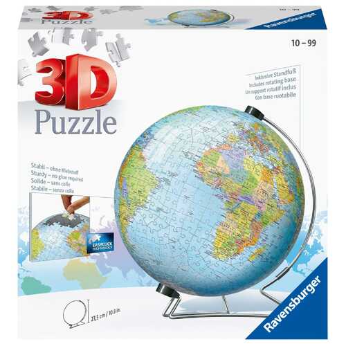 Ravensburger 3D 550pc World Globe Puzzle on stand