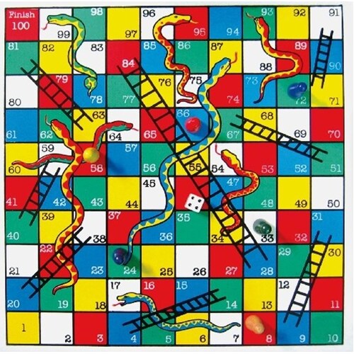 Wooden Snakes and Ladders by Fun Factory